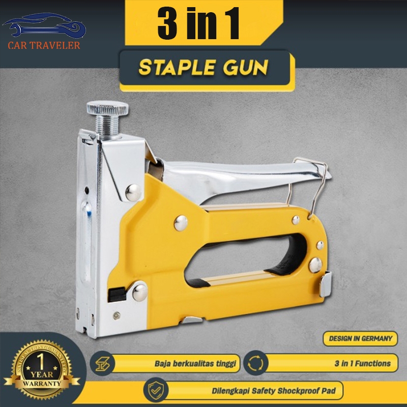 

3 in 1 Staple Gun/Staples Tembak Chromium molybdenum Bisa 3 Jenis Staples EDL1313 /Senjata Kelas Industri/Alat Perkakas COD