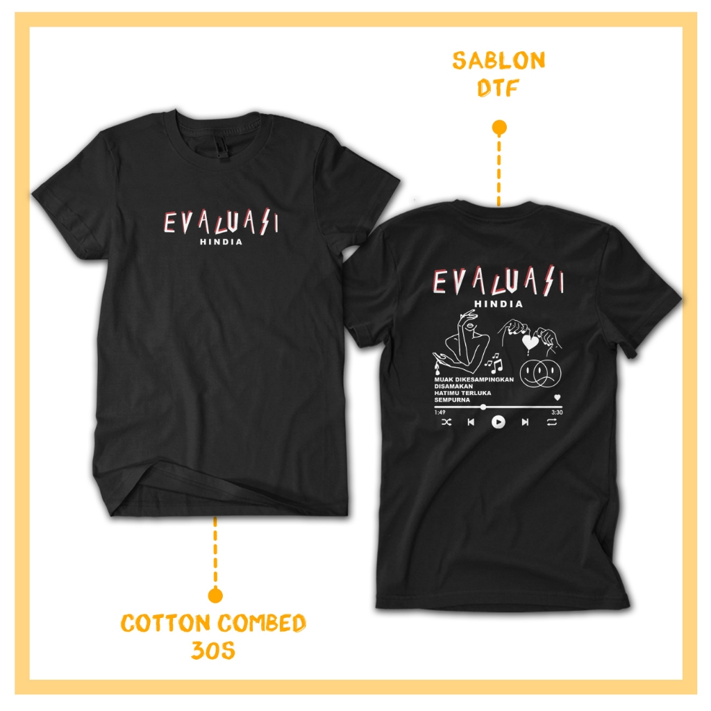 KAOS DISTRO BAND HINDIA EVALUASI VIRAL KONSER TERLARIS NIDARSTORE