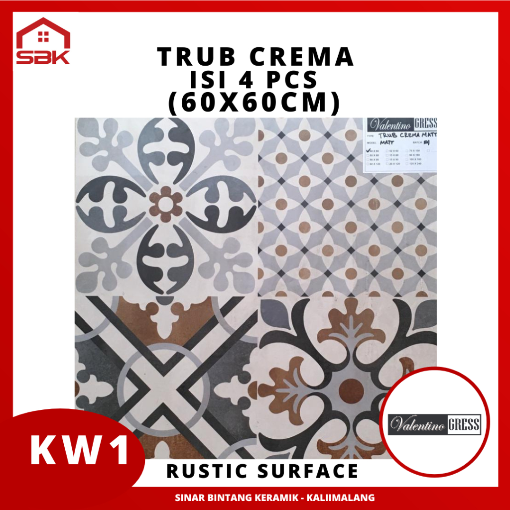 Granit Lantai 60x60 Trub Crema