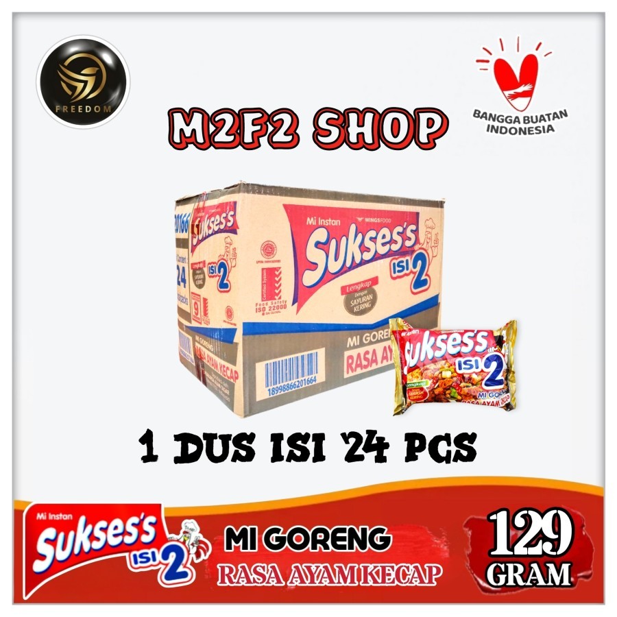 

Mie Suksess Isi 2 Instant Goreng Rasa Ayam Kecap | Bag - 129 gr (Kemasan Karton)