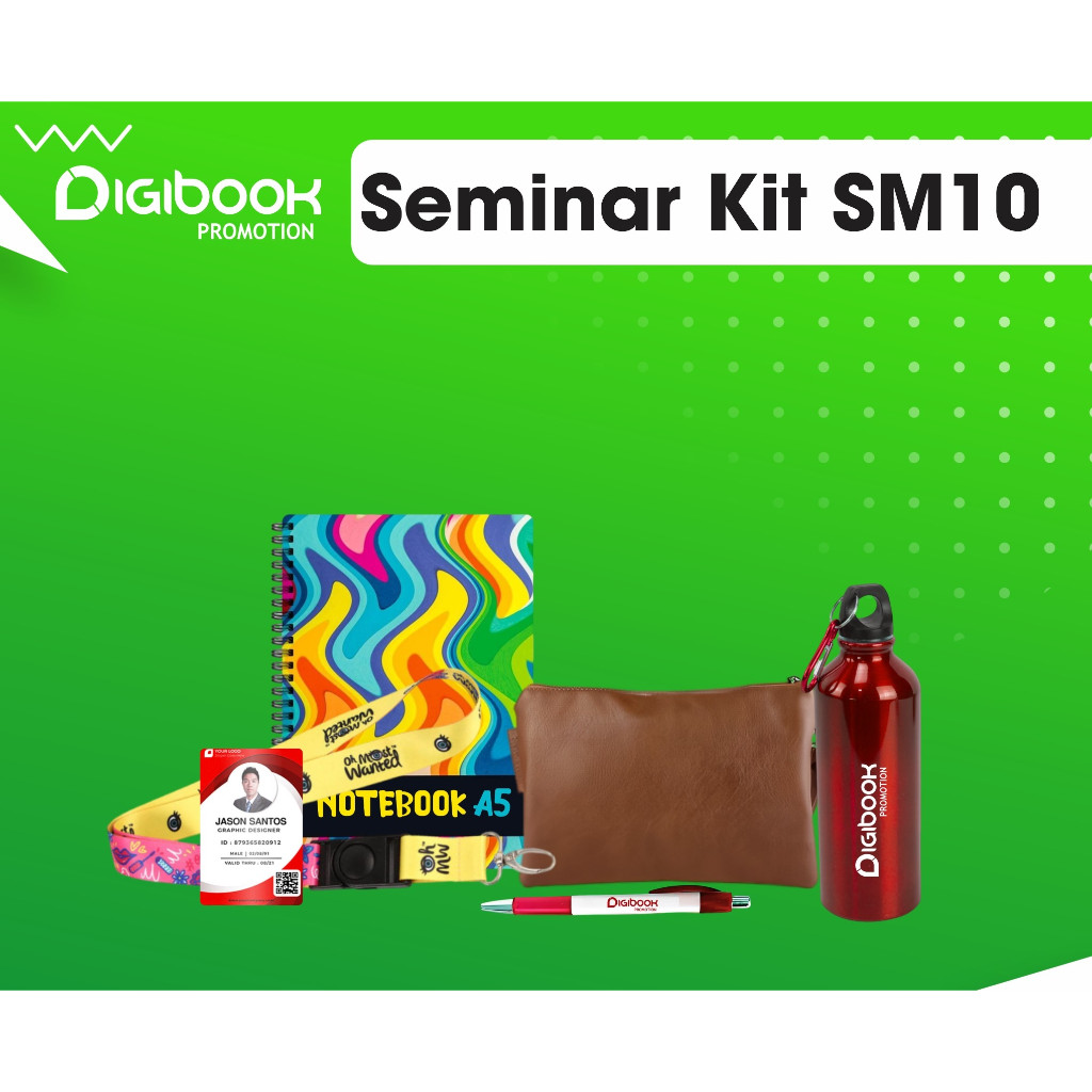 

Paket Souvenir Kit Untuk Kegiatan workshop seminar isi Pouch Imitasi, Tumbler Beno, Notebook Spiral A5, Pulpen Sablon, Lanyard Printing, PVCD | SM10