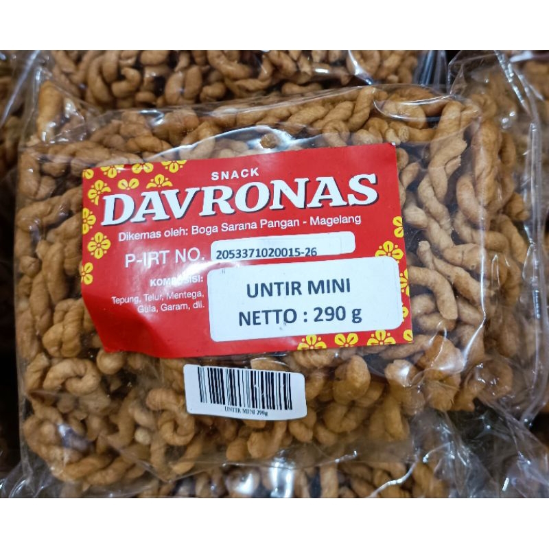 

Untir Mini rasa original Davronas 290gr Oleh-oleh khas Jogja Magelang Semarang Jateng DIY