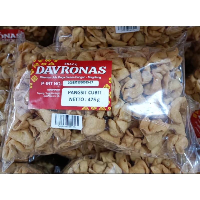 

Pangsit Cubit Asin Davronas 475gr Camilan oleh-oleh khas Jogja Magelang Semarang Jateng DIY