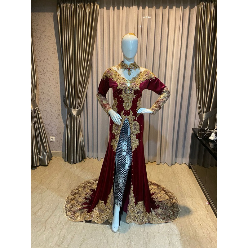 Baju pengantin Bludru Preloved