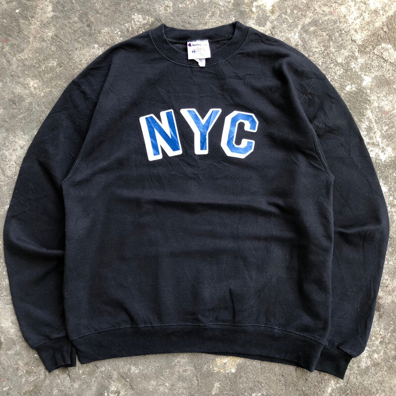 CREWNECK CHAMPION NYC BLACK