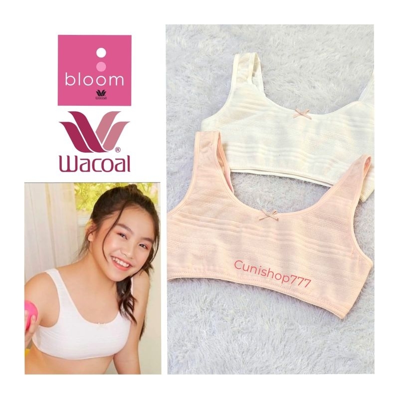 BRA ANAK PEREMPUAN WACOAL JUNIOR BLOOM KATUN PREMIUM STEP 1 BH REMAJA COTTON TANPA KAIT MINI SET MIN