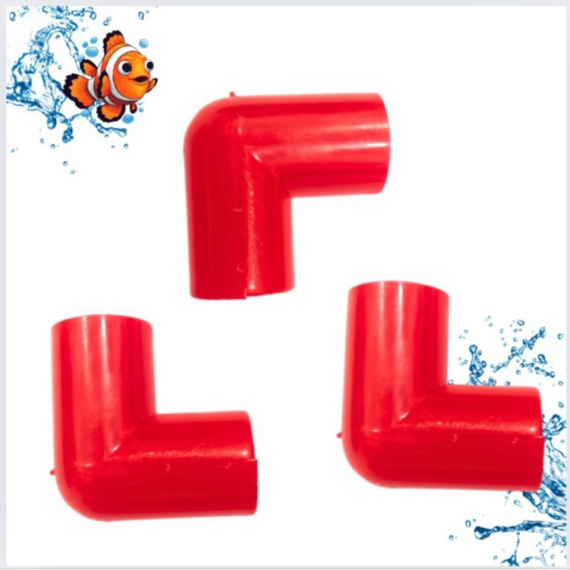 L pipa / sambungan knee pipa L aquarium
