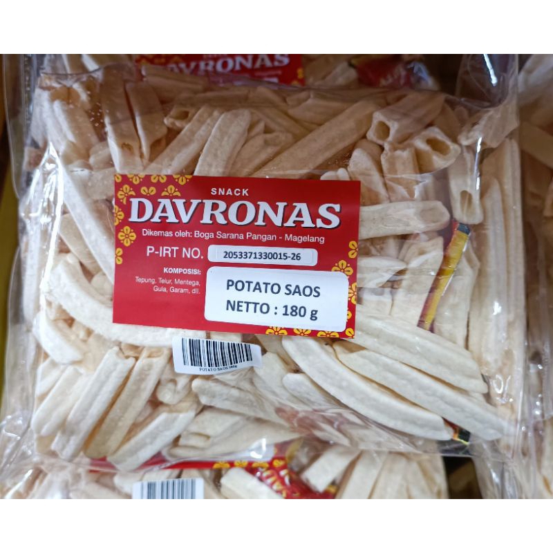 

Potato Saos rasa original Davronas 180g camilan oleh-oleh khas Jogja Magelang Semarang Jateng DIY