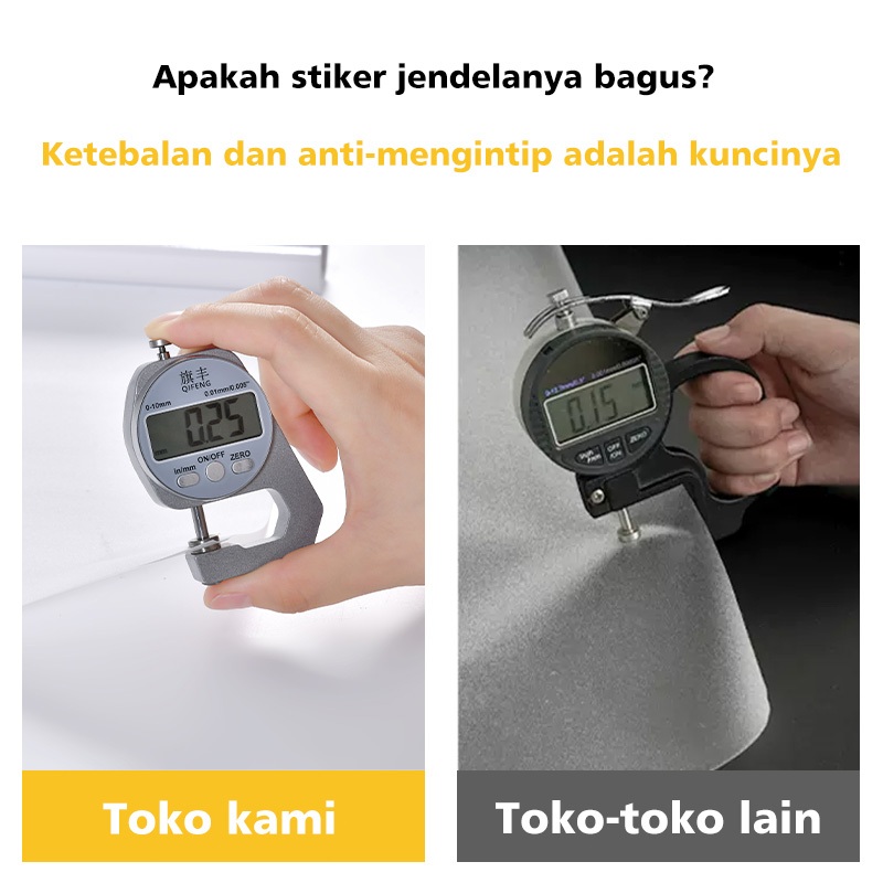 RB Sticker Kaca Sandblast /2Meter Stiker Kaca Polos Buram Premium/ Untuk Pintu Jendela Kaca