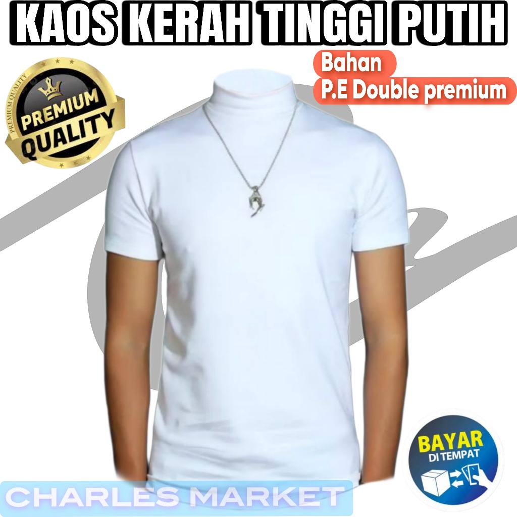 KAOS KERAH TINGGI PRIA  - KAOS TURTLENECK PRIA - KAOS POLOS PRIA - KAOS PRIA WANITA