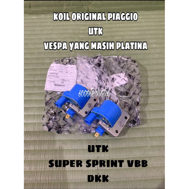 Koil ORIGINAL PIAGGIO Utk Vespa yang masih PLATINA Utk vespa SUPER SPRINT VBB dkk