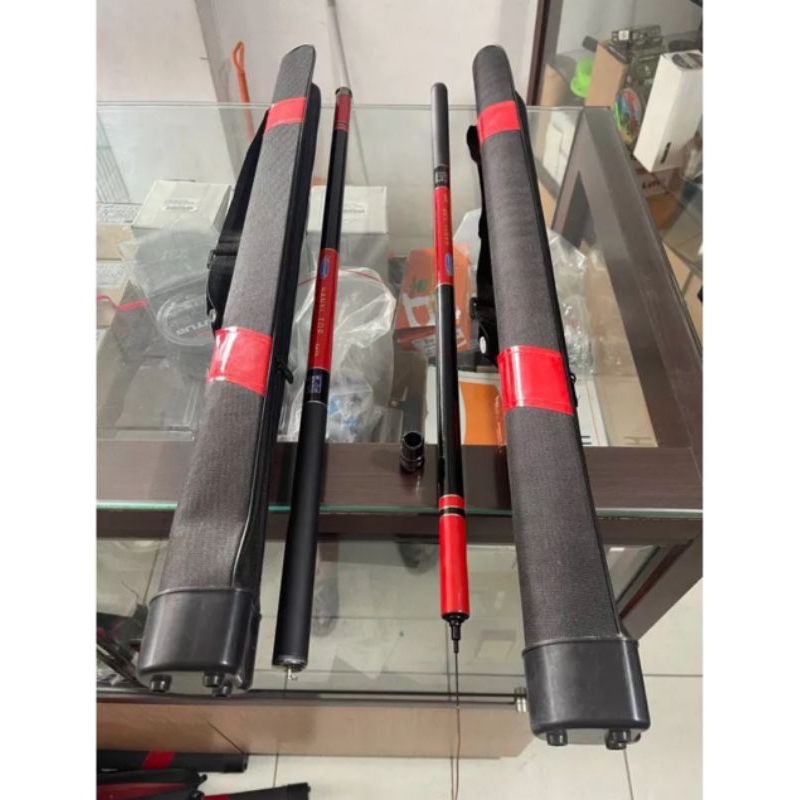 Joran pancing tegek HANYL TOP 450 material carbon spek kaku free tas tegek hardcase