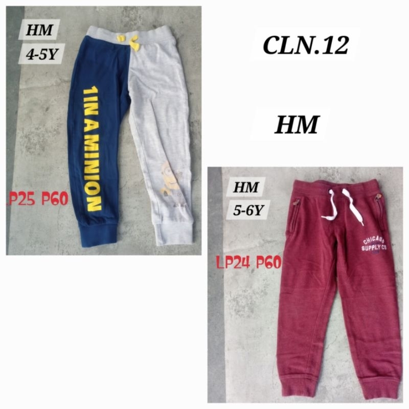 CLN.12 CELANA PANJANG JOGGER PANTS ANAK LAKI HM size 4-6y MINION