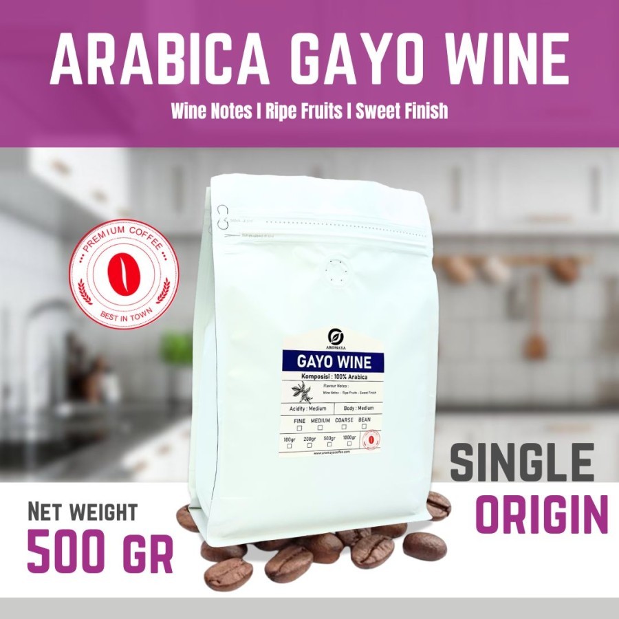 

AROMAYA Kopi Arabika Gayo Wine Arabica Coffee 500 gram