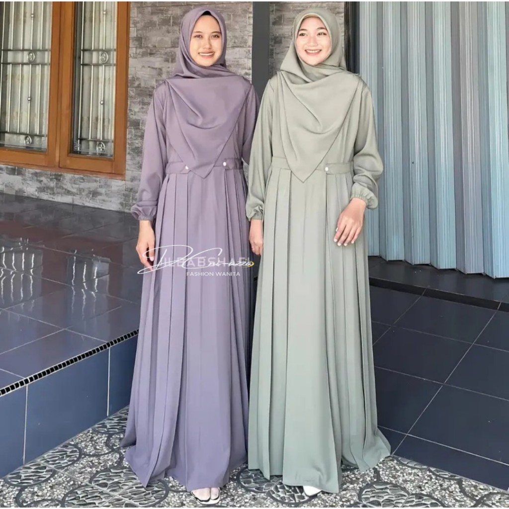 GAMIS NIKITA WANITA BAHAN WOLFIS PREMIUM ADEM DAN JATUH TERBARU - GAUN HIJAB WANITA