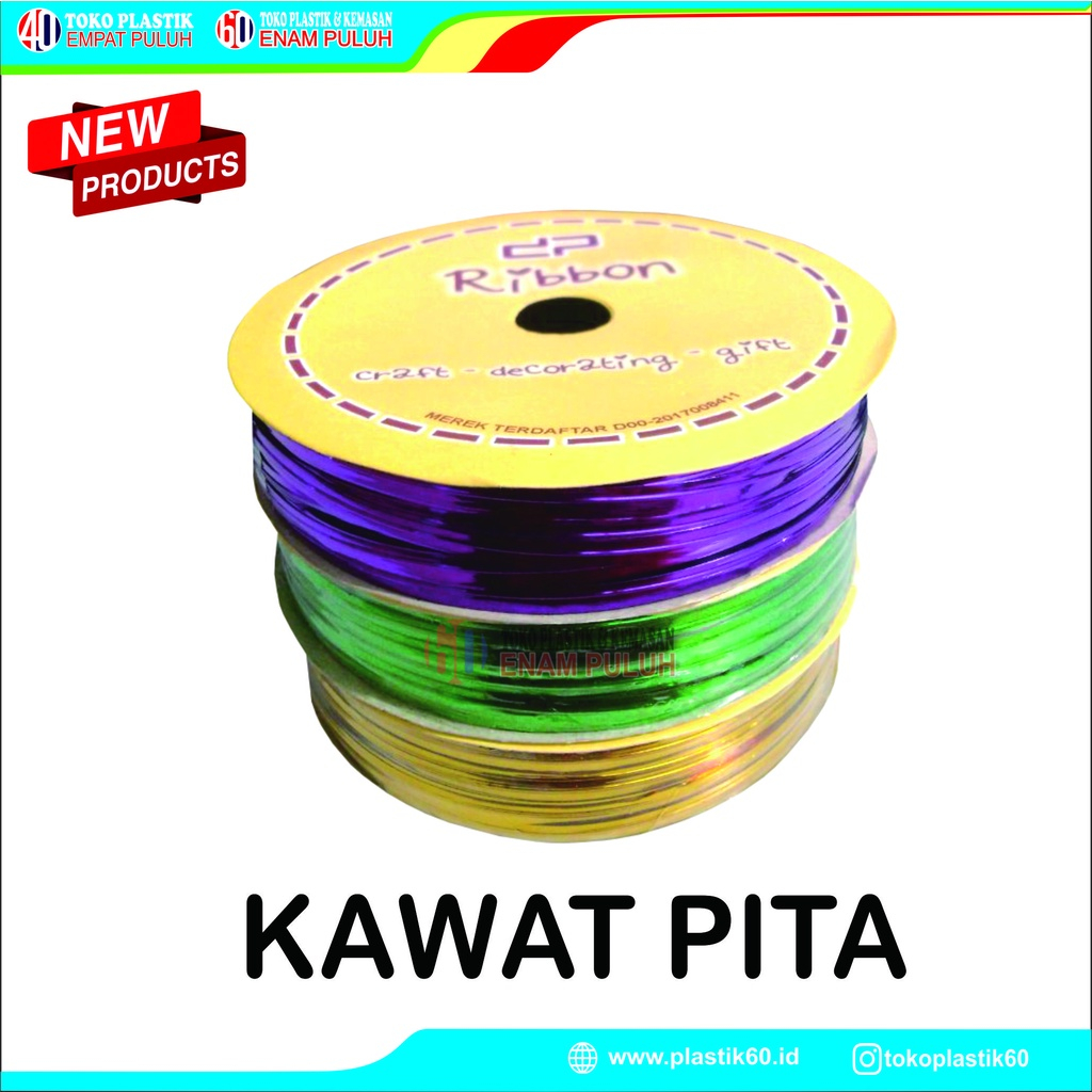 

Kawat Pita Pita Snack Souvenir 25 yard warna