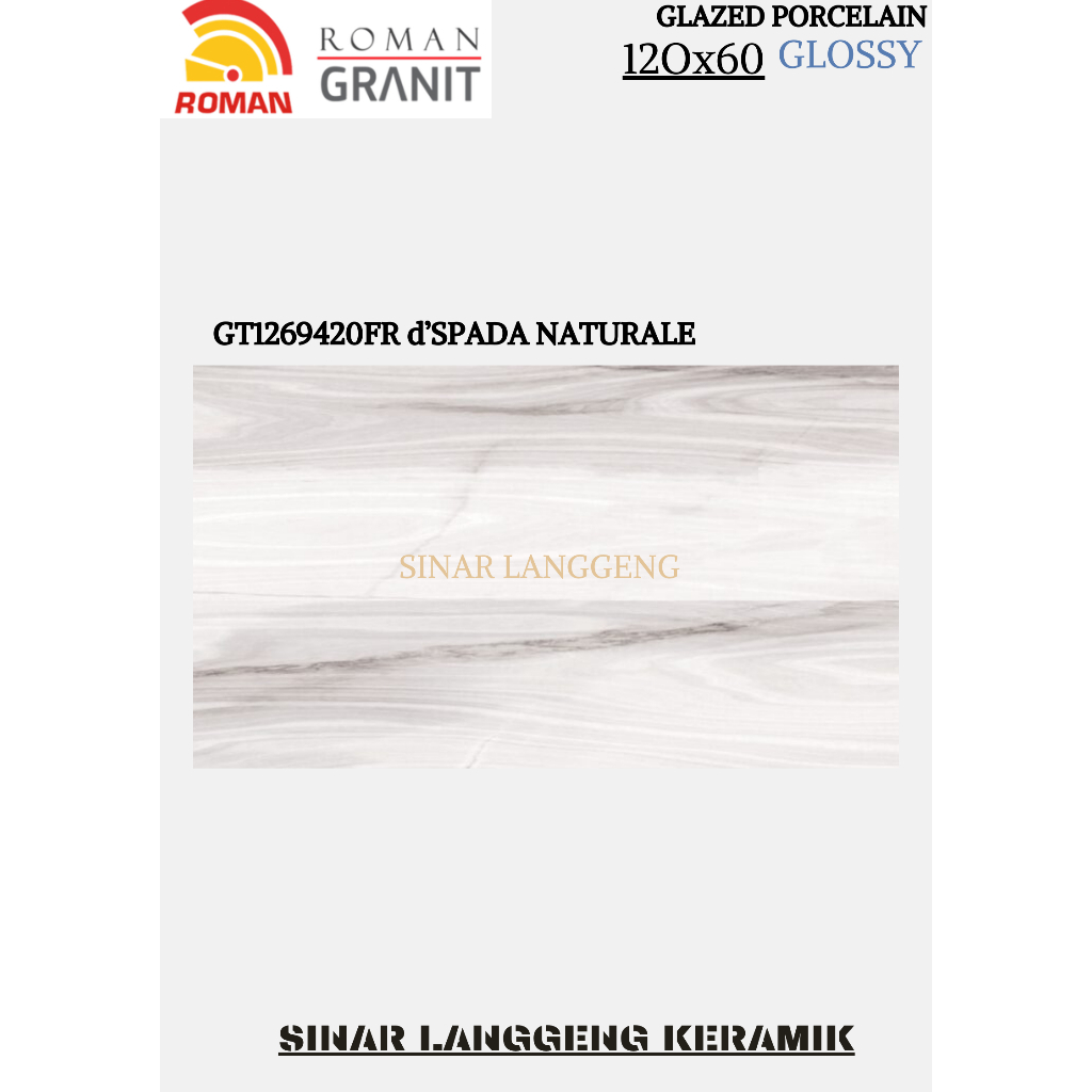 ROMAN GRANIT d'SPADA NATURALE GT1269420FR 120X60 LANTAI GLOSSY
