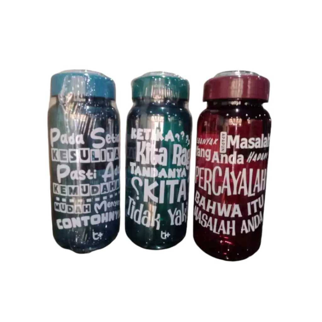 TECHNOPLAST Quotes Sport Bottle / Botol Minum Kata-Kata Kreatif 670Ml Happyhome