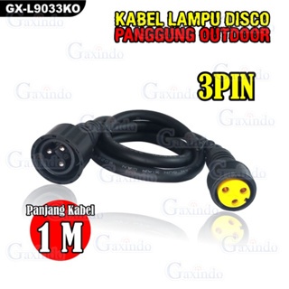 KABEL LAMPU DISCO PANGGUNG OUTDOOR 3 PIN 1 METER L9033KO KABEL LAMPU LASER DISKO LAMPU DJ