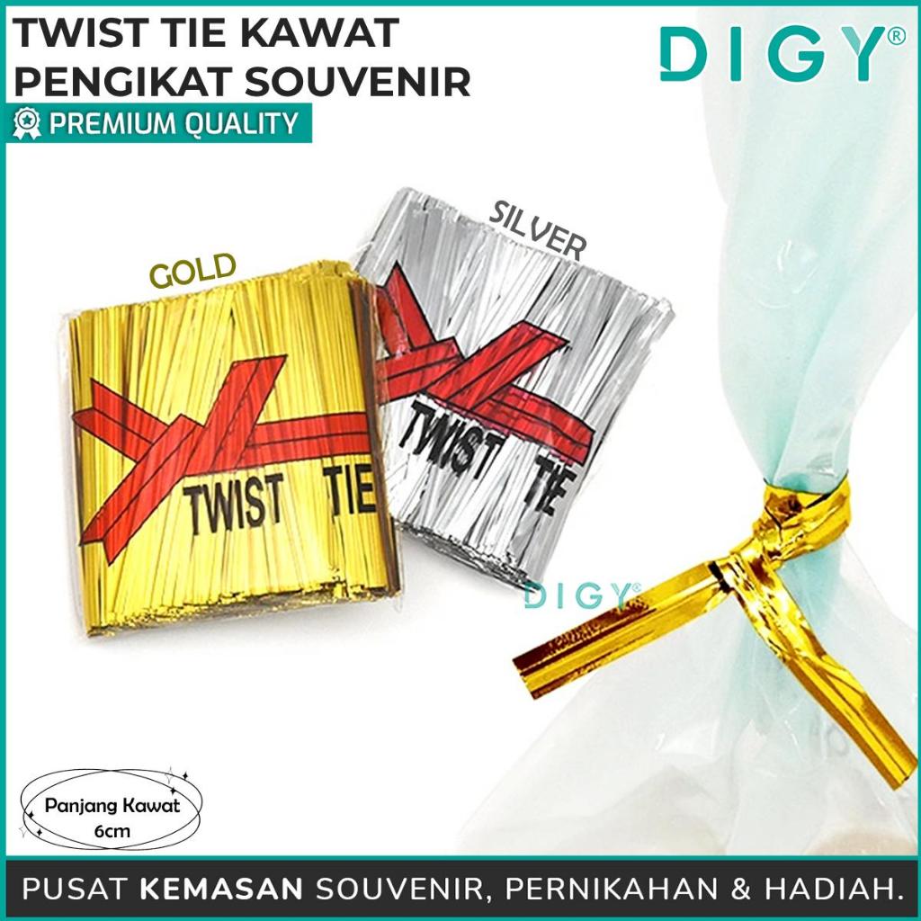 

[ ISI 300 PCS ] Pita kawat 6cm / tali kawat / Kawat ties metalik / pengikat plastik souvenir