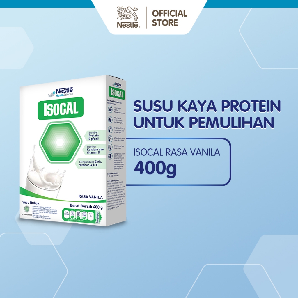 NESTLE ISOCAL Susu Bubuk Keluarga Vanila Kotak 400g