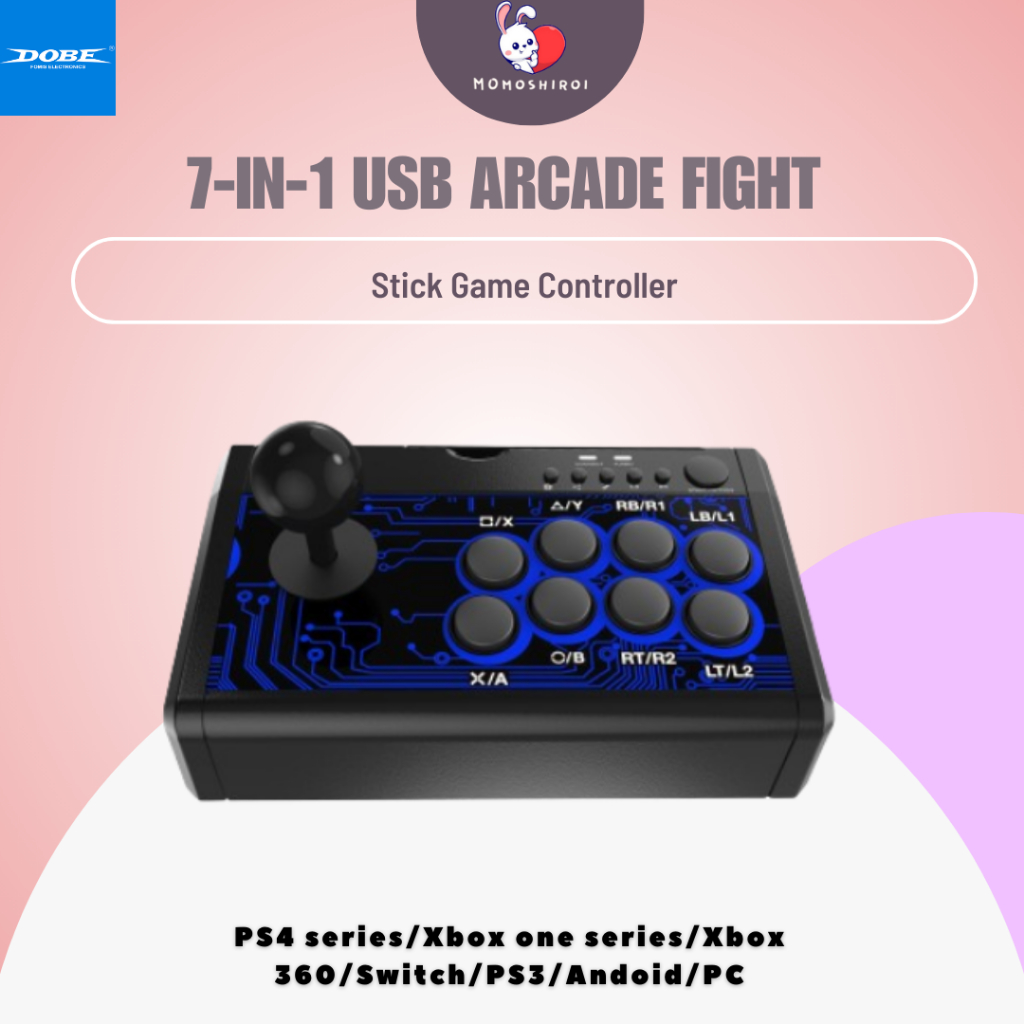 DOBE Arcade Fighting Stick 7 in 1 Stik Stick PS3 PS4 PS5 Xbox One Series Nintendo Switch PC