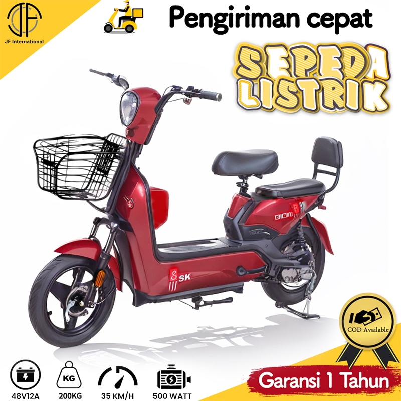 JF Sepeda Listrik Motor Sepeda Listrik Dewasa Sepeda Listrik Premium Mewah 650W