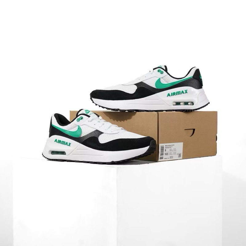 Sepatu Sneaker Pria NIKE Air Max System White Stadium Green [DM9537 105] Original