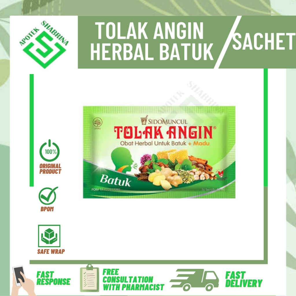 TOLAK ANGIN BATUK SACHET / MEREDAKAN BATUK / TOLAK ANGIN HERBAL