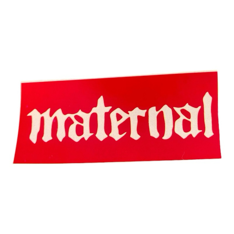 

STIKER brand Distro MATERNAL Warna merah size 7x3cm