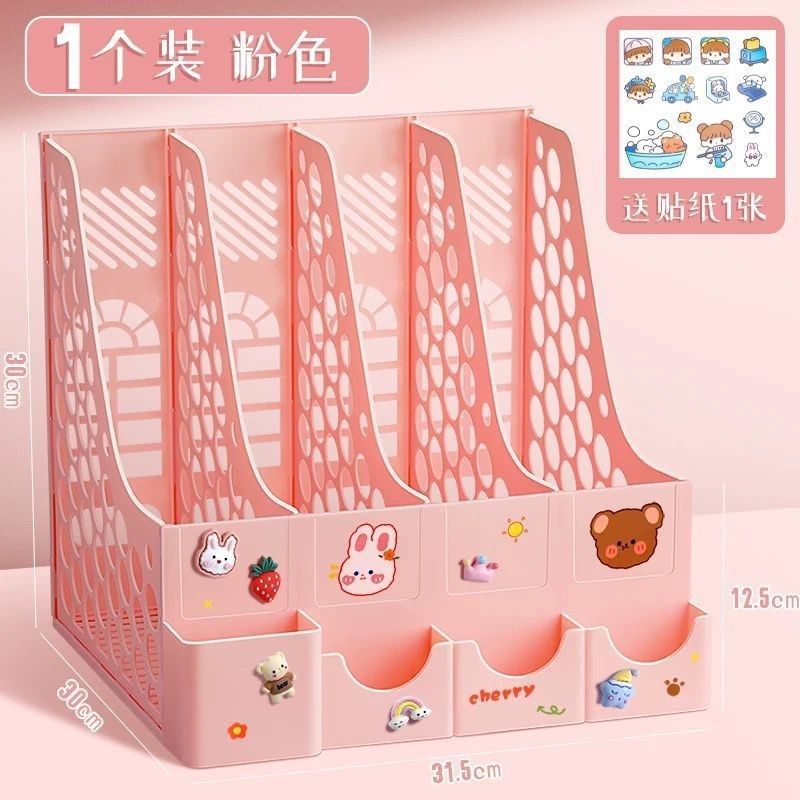 RTY RAK ORGANIZER BUKU 8 SEKAT DIY BAHAN PLASTIK MULTIFUNGSI WARNA WARNI ALAT TULIS RAK PENYIMPANAN