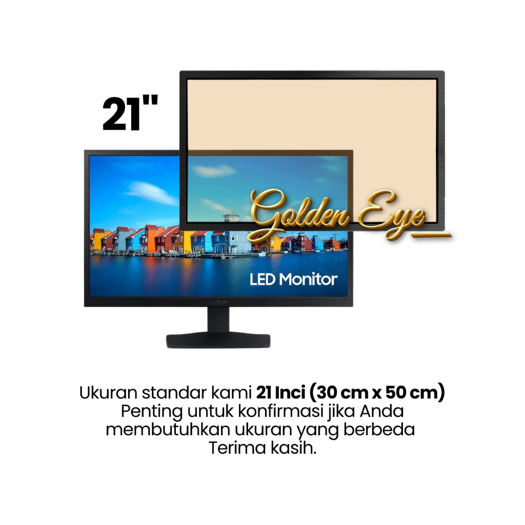 lensa anti radiasi protector screen LED TV 20, 21, 22 inc dan layar monitor antiradiasi
