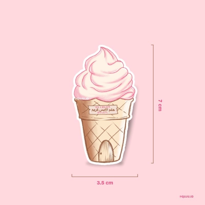 

Quju - Ice Cream Dream Sticker - Sticker Deco
