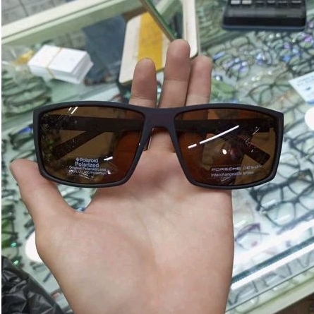 kacamata Porsche design coklat lensa polarized Kacamata pria antisilau