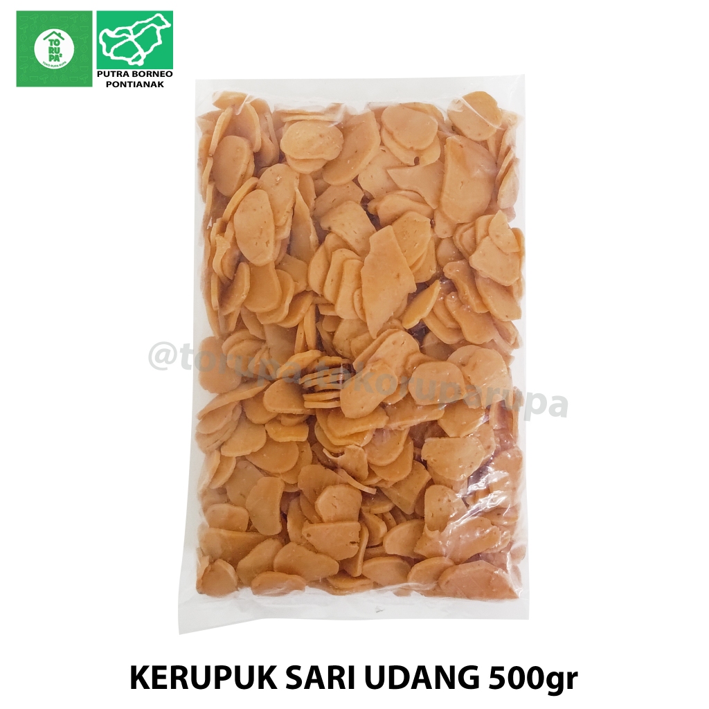 

Kerupuk Sari Udang Mentah 500gr / Krupuk Sari Udang Mentah / Kerupuk Kiloan / Kerupuk Pontianak