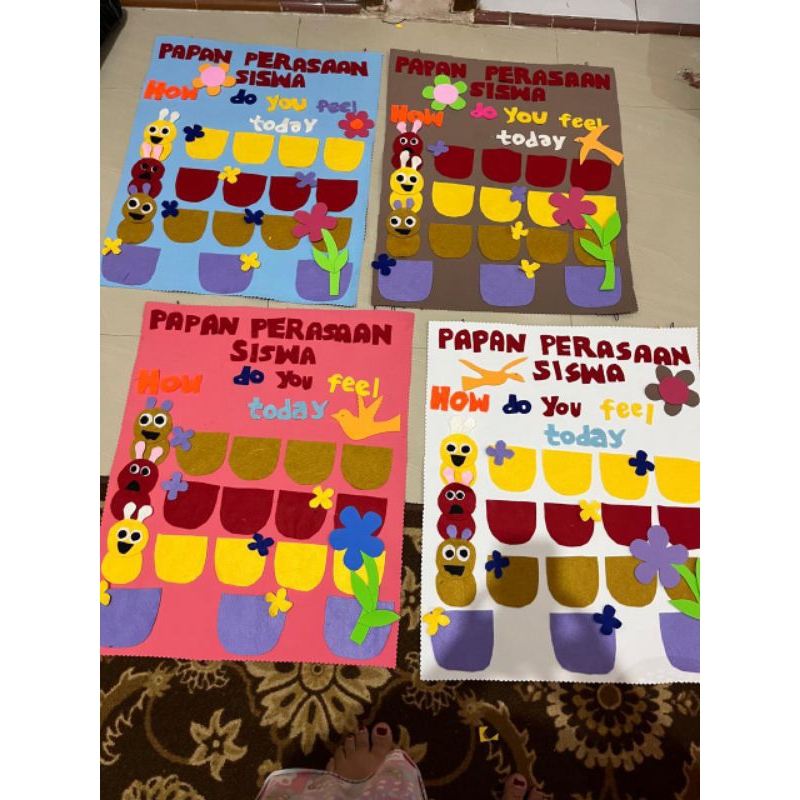READY PROMO hiasan dinding kelas papan perasaan siswa