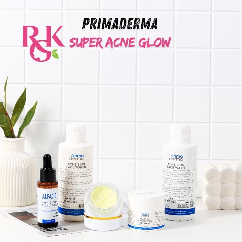 Primaderma Paket Super Acne Glow + Alfacid AHA & BHA Pore Serum