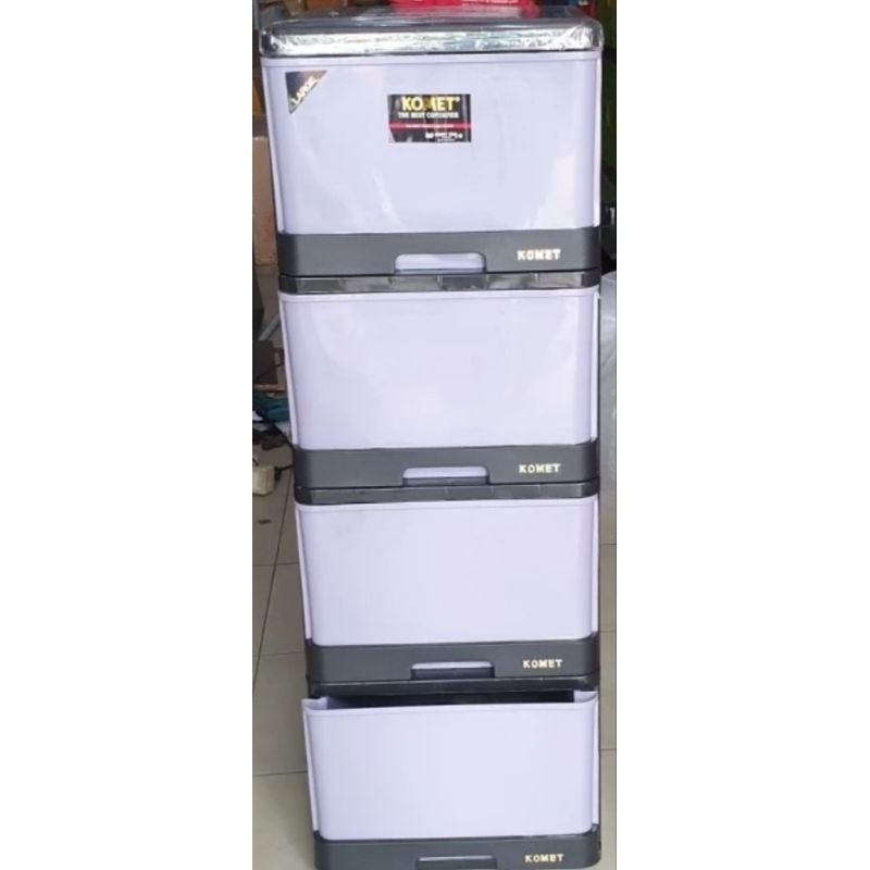 laci lemari plastik container susun 4 komet star L4