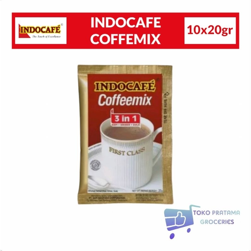 

INDOCAFE COFFEMIX 3 IN 1 RENCENG ISI 10 SACHET