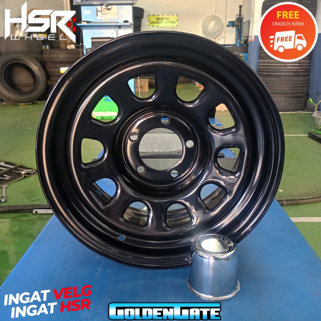 Velg kaleng r16 baut 5x114,3 lebar 8 hsr mokupo cocok untuk mobil Hilux single, Crv, Rush dll