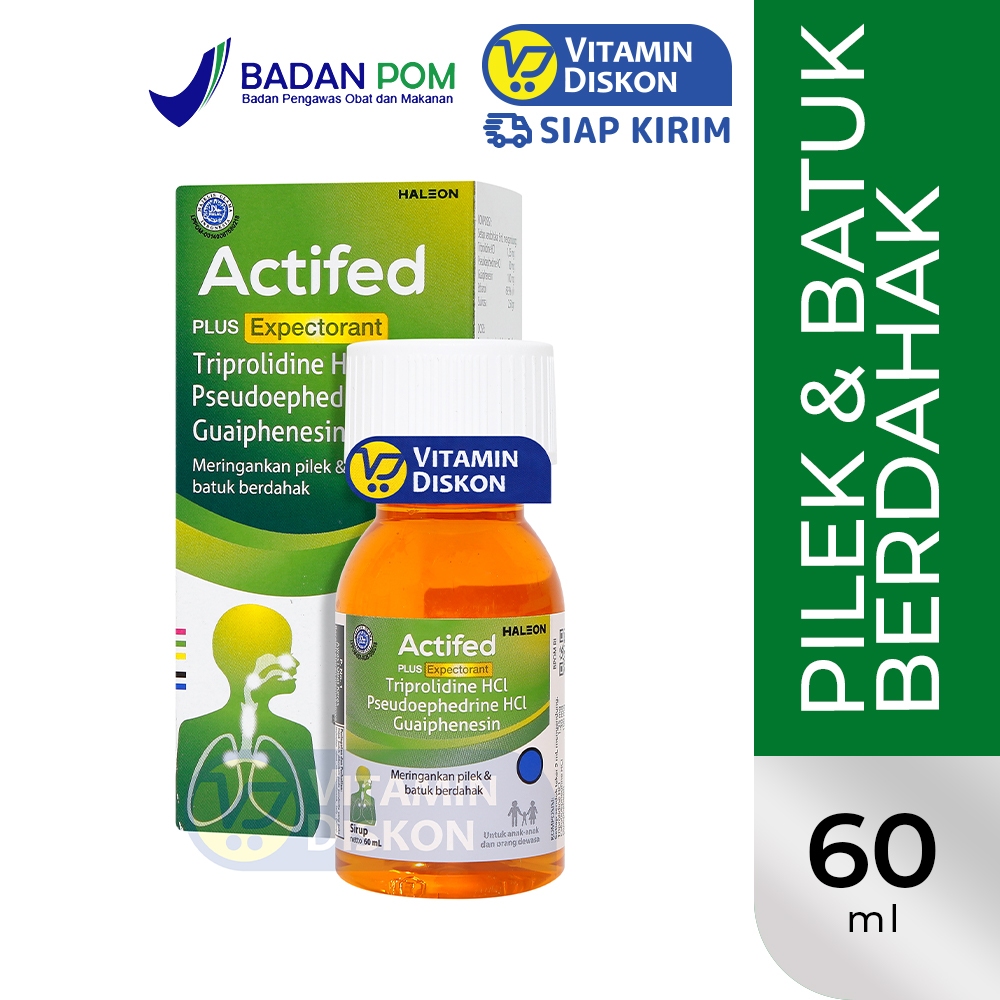 ACTIFED PLUS EXPECTORANT SIRUP  60ML | BATUK BERDAHAK (HIJAU)