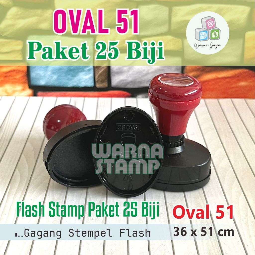 

Gagang Stempel Flash Oval 51 ( 36 x 51 mm ) / Paket 25 Biji / Gagang Stamp Flash Oval / Hanya Gagang Saja
