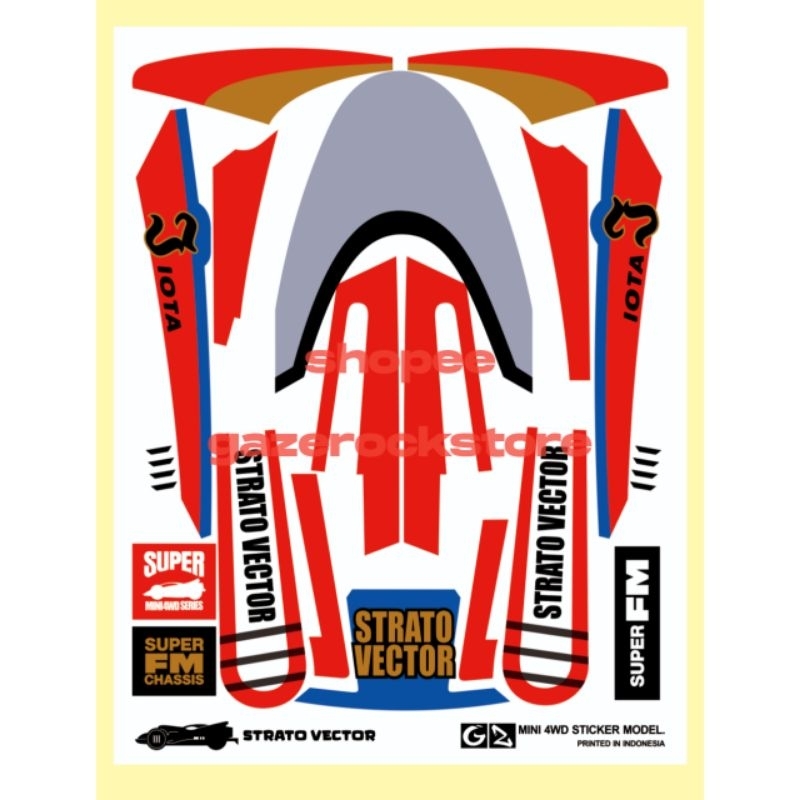 Stiker Tamiya Strato Vector Cutting Vinyl