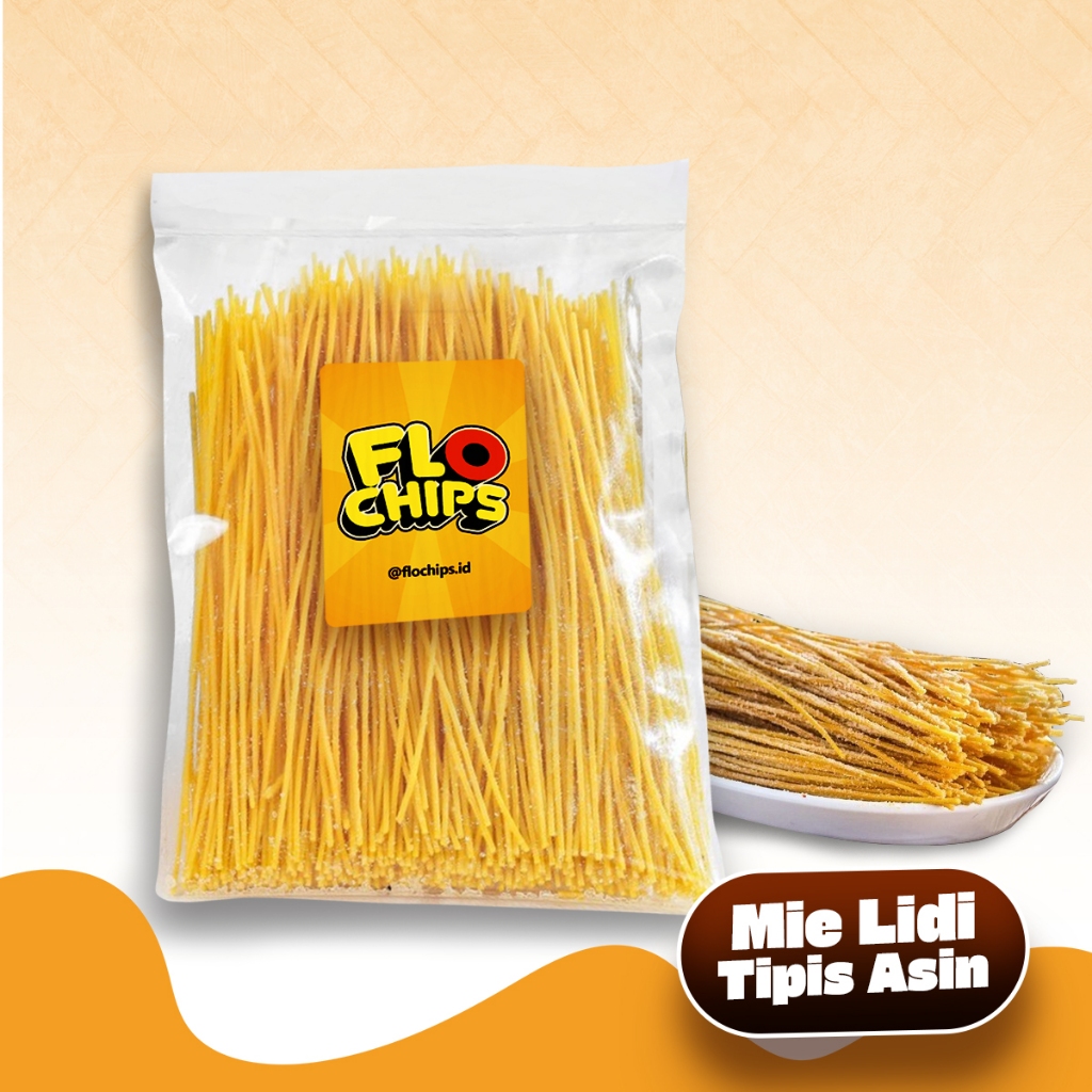 

Flochips - Mie Lidi Tipis Asin 60gr - Cemilan Ringan