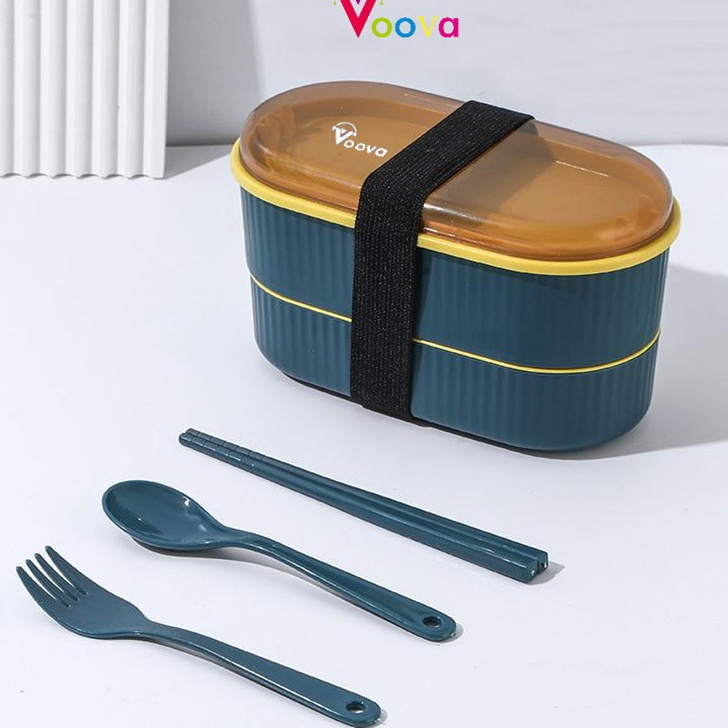 Super VOOVA Lunch Box  Kotak Bekal Makan Siang  Bento Set 9ml  Kotak Makan