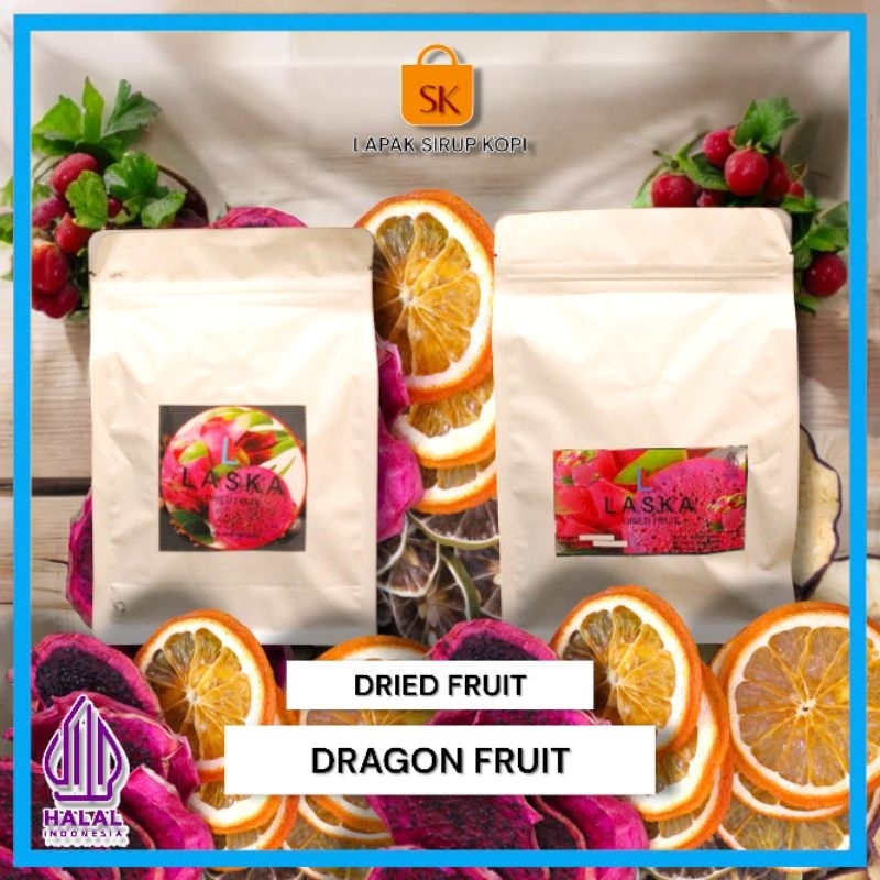 

Dried dragon fruit 100 gram - Buah naga kering - garnish minuman-buah kering