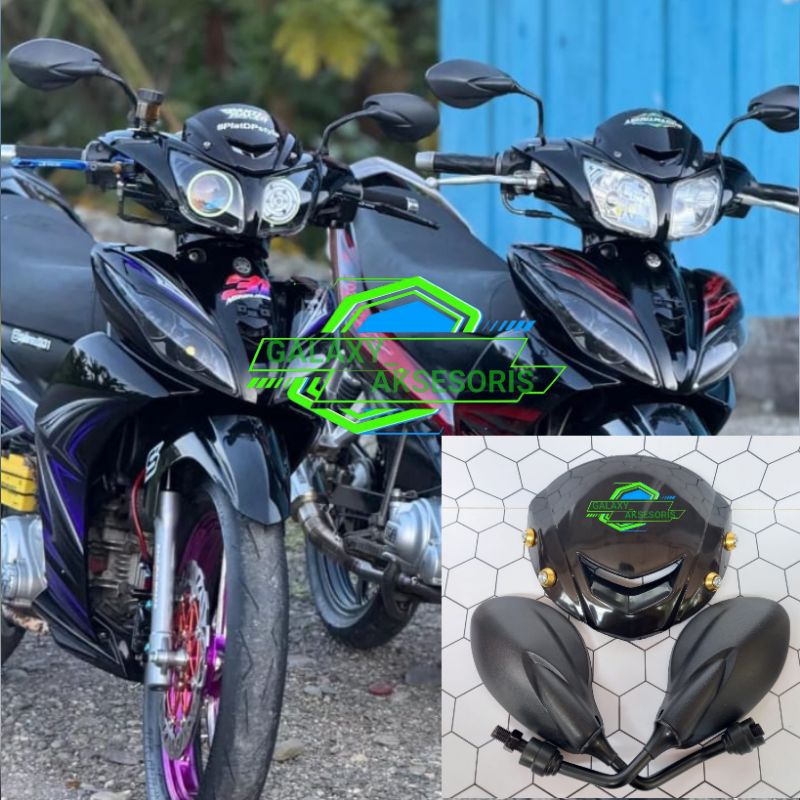 VISOR JUPITER Z1 JUPITER ROBOT SETT SPION X1 HITAM UNIVERSAL
