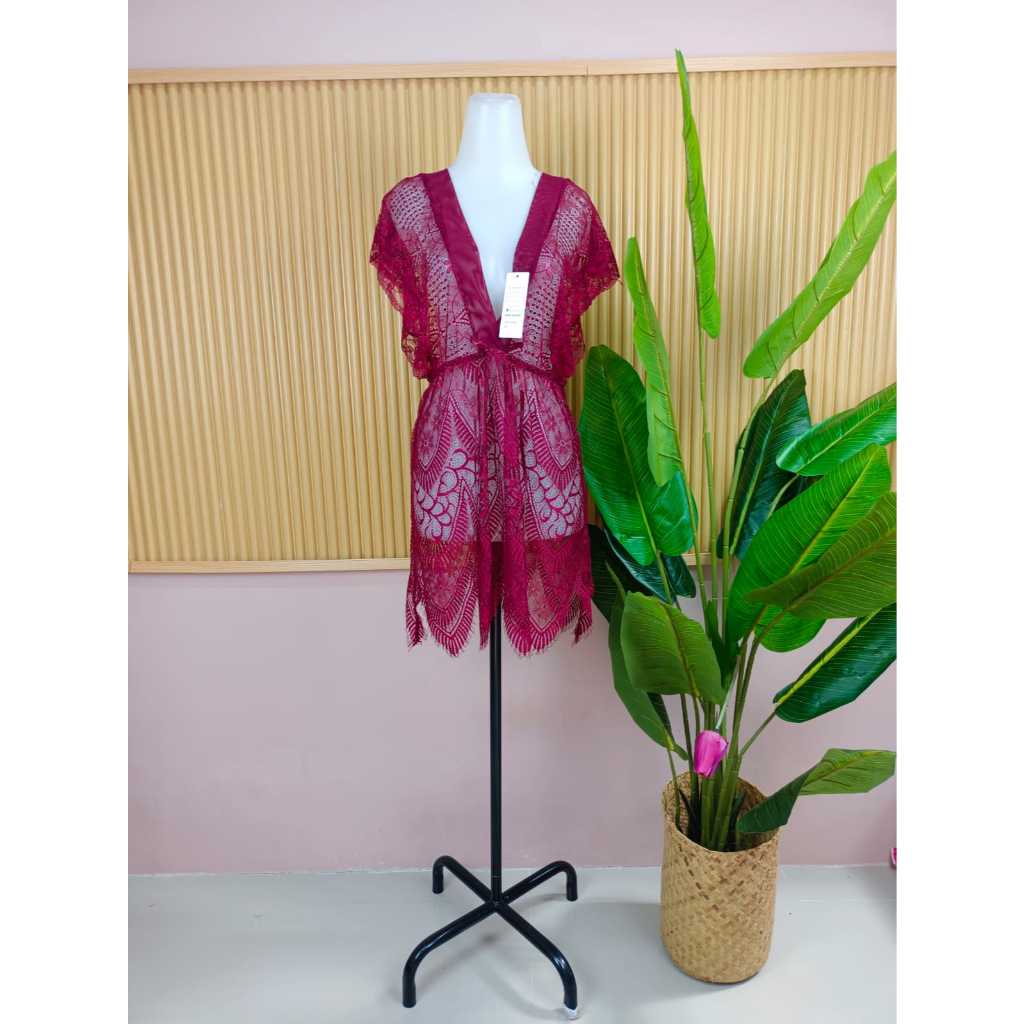 Vee-lingerie brukat kelelawar jumbo murce 90290/lingerie set/baju tidur set