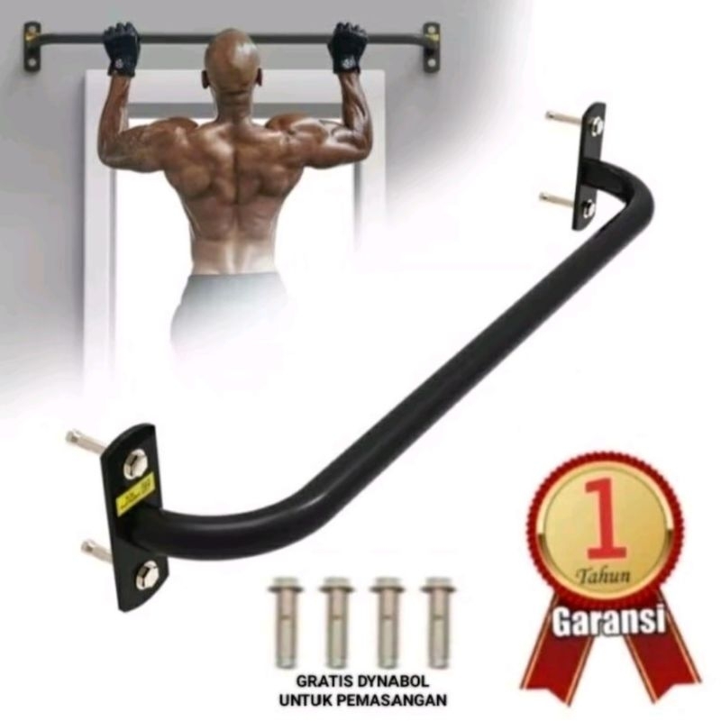 Alat Olahraga Fitness Rumah Pull Up Bar Single Dinding Kuat Max Beban 200 Kg