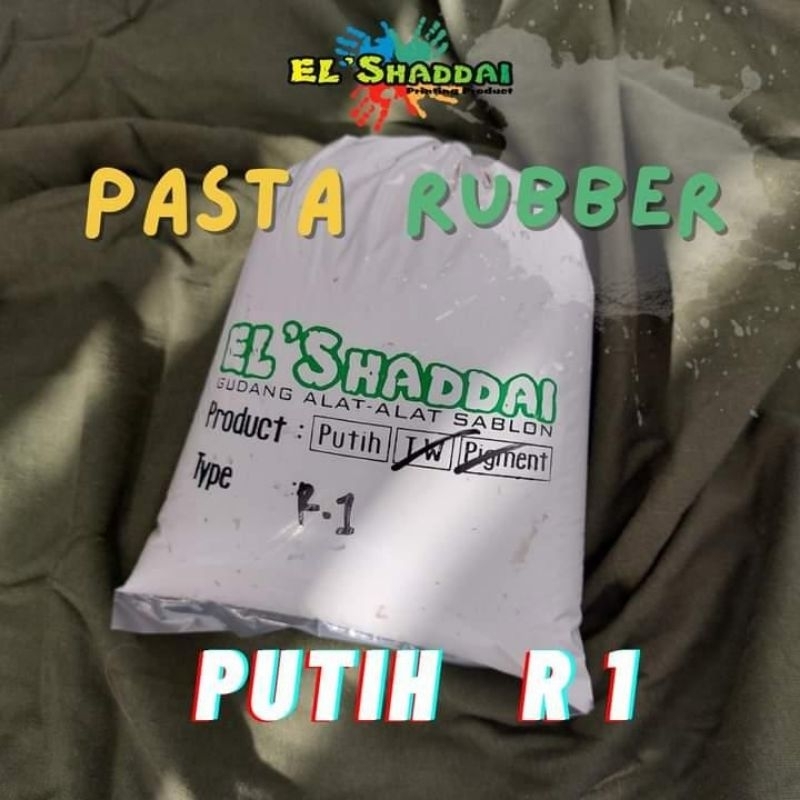 Pasta Rubber Putih R1 GL tinta sablon manual 1kg